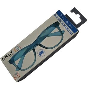 NWT Only Eyewear Kids Blue Frame Blue Light Blocking Glasses Ages 5-12
